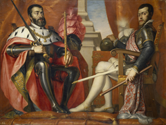 Charles V and Philip II by Antonio Arias Fernández