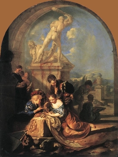 Children Playing before a Hercules Group by Adriaen van der Werff