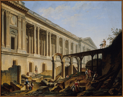 Clearing the Area in front of the Louvre Colonnade by Pierre-Antoine Demachy