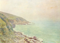 Côtes du Pays de Galles dans la brume by Alfred Sisley