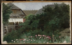 Cottage in the garden in Przełęk by Zdzisław Jasiński