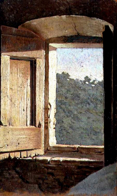 Country house window by Giuseppe Abbati