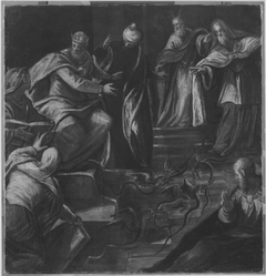 Das mosaische Schlangenwunder (Umkreis) by Jacopo Tintoretto