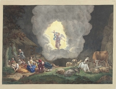 De verkondiging aan de herders by Unknown Artist