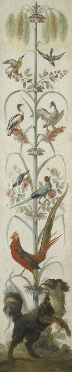 Decorative Depiction with Plants and Animals by Unknown Artist