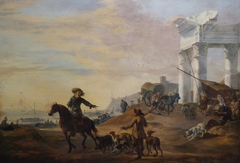 Departure for the Hunt by Jan Weenix