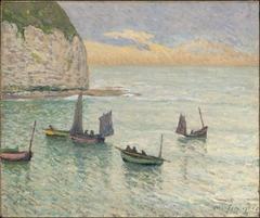 Departure of Fishing Boats, Yport by Maxime Maufra