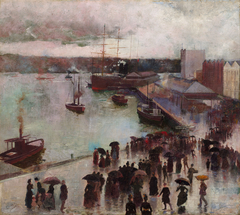 Departure of the Orient - Circular Quay by Charles Conder