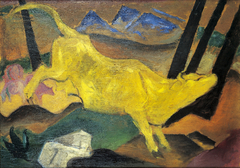 Die gelbe Kuh (Studie) by Franz Marc