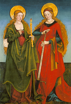 Die Heiligen Genoveva und Lucia by Meister von Veringen