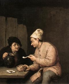 Drinking and Smoking in a Tavern by Adriaen van Ostade