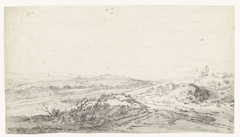 Duinlandschap met in de verte een zee by Pieter de Molijn