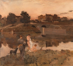 Evening in Auvers by Jean-Charles Cazin