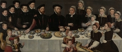 Family Portrait of Pierre de Moucheron, Merchant in Middelburg and Antwerp, his Wife Isabeau de Gerbier, their eighteen Children, their Son-in-Law Allard de la Dale and first Grandchild by Anonymous