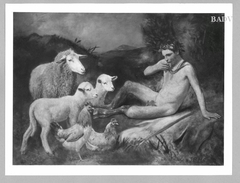 Faun und Schafe by Johann Baptist Hofner