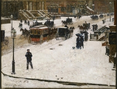 Fifth Avenue in Winter by Childe Hassam