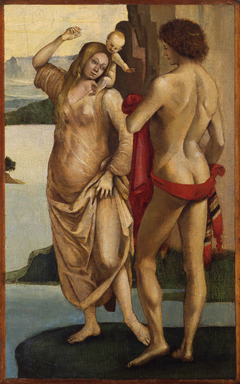 Figures in a Landscape: Man, Woman and Child by Luca Signorelli