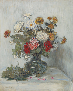 Fleurs et raisins by Jean-Francois Raffaelli