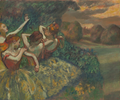 Four dancers by Edgar Degas