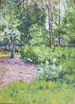 Garden Scene with Trees by Denman Ross