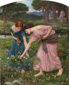 Gather Ye Rosebuds While Ye May by John William Waterhouse