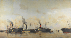 Gezicht op de Houthaven by Hobbe Smith