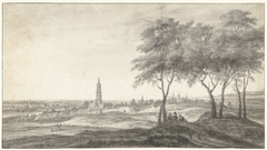 Gezicht op Rhenen by Anthonie Waterloo