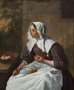 Girl Peeling Apples by Gabriël Metsu