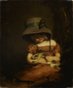 Girl with a Rabbit by John Hoppner