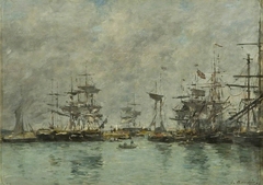 Harbour Scene by Eugène Louis Boudin