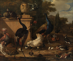 Hen Run at a Manor by Melchior d'Hondecoeter