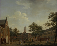 Het Janskerkhof te Utrecht by Isaac Ouwater