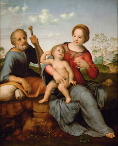 Holy Family in a Landscape by Franciabigio