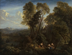 Hügellandschaft mit Fernsicht by Cornelis Huysmans