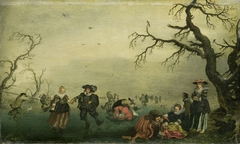 Ice Skaters by Adriaen Pietersz. van de Venne