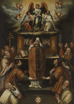 Institución de la Orden Trinitaria por Inocencio III en 1190 by Antón Pizarro