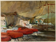 Interior of a Hospital Tent by John Singer Sargent