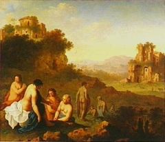 Italianate Landscape with Nymphs by Johannes van Haensbergen