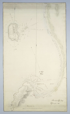 Kaart van Tafelbaai en Robbeneiland, met kustlijnen van Kampsbaai tot Lospertsbaai by Unknown Artist