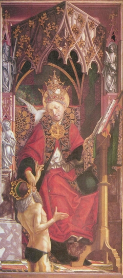 Kirchenväteraltar: Papst Gregor der Große by Michael Pacher