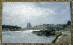 L'île de la Cité et l'île Saint-Louis, vues du pont d'Austerlitz by Stanislas Lépine