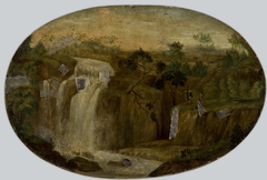 Landscape with a Waterfall by Anonymous