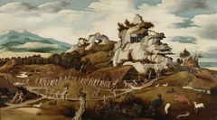 Landscape with an Episode from the Conquest of America by Jan Mostaert