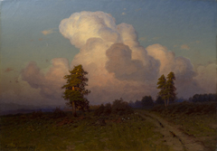 Landscape with pines by Gevorg Bashinjaghian