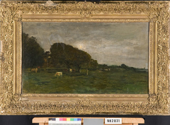 Landschap met koeien bij maanlicht by Charles-François Daubigny