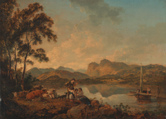 Langdale Pikes from Lowood by Julius Caesar Ibbetson