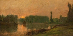 Le coucher de soleil by Charles-François Daubigny