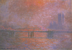 Le pont de Charing Cross, la Tamise by Claude Monet