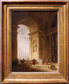 Loggiato che guarda a piazza san Pietro, Roma by Hubert Robert