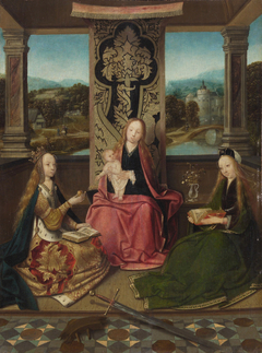 Madonna and Child with Saints Catherine and Barbara by Master of Hoogstraeten